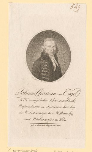 Portrait of Johann Christian Engel
