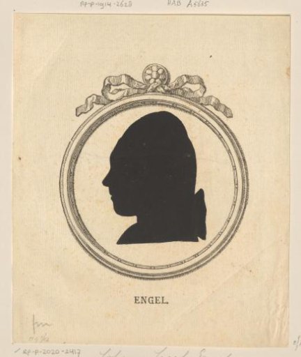 Silhouette portrait of Johann Jacob Engel