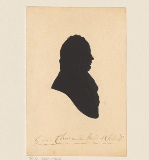 Silhouette portrait of Gabriel van Charante