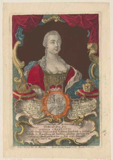 Portrait of Charlotte of Mecklenburg, Queen of Great Britain and Ireland