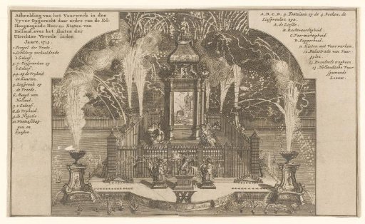 Fireworks at the Celebration of the Peace of Utrecht, 1713