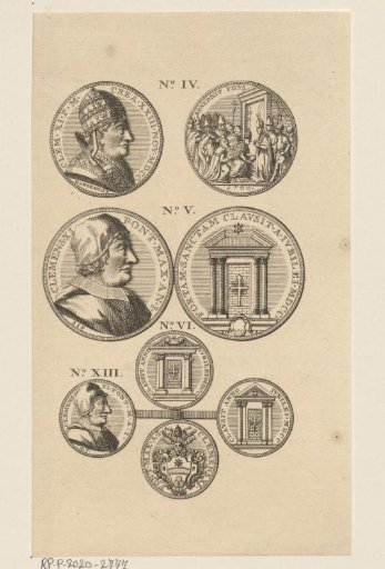 Four medals with the portrait of Pope Clement XI