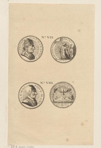 Two medals with the portrait of Pope Clement XI