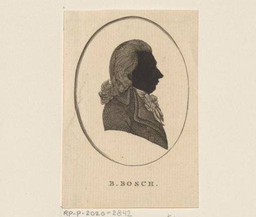 Silhouette portrait of Bernardus Bosch
