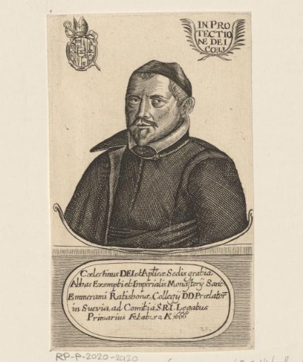 Portrait of Coelestinus at the age of 52