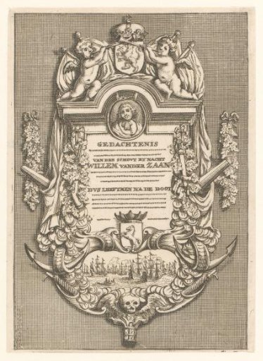 Memorial stone for Willem van der Zaan in the Old Church in Amsterdam