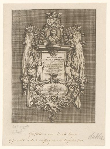 Memorial stone for Isaac Sweers in the Old Church in Amsterdam
