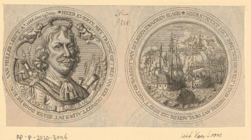 Obverse and Reverse of a Medal with the Portrait of Cornelis Evertsen I and the Four Days' Battle