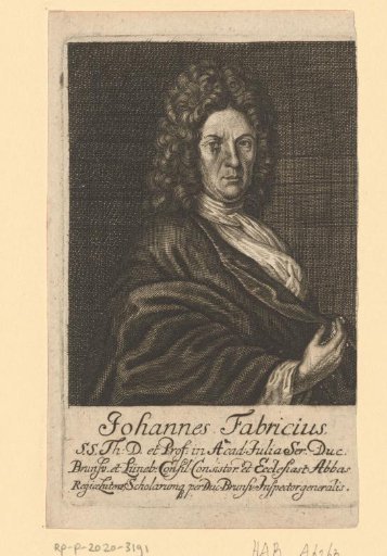 Portrait of Johann Fabricius IV