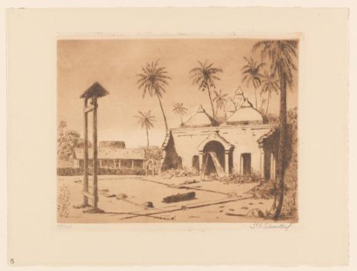 View of a Hindu Temple in Medan During Renovation