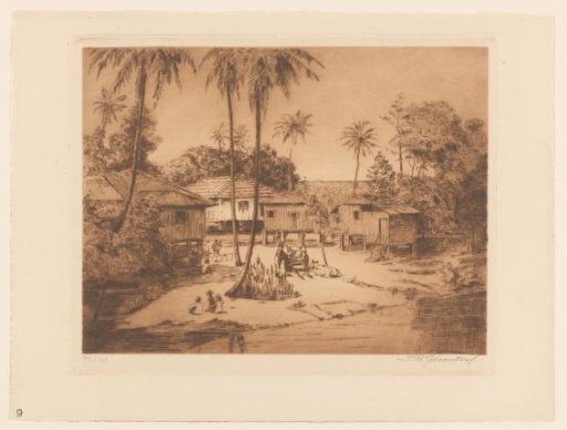View of a Kampong in Medan