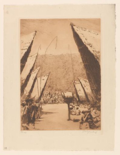View of houses in a Batak Kampong on Sumatra