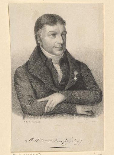 Portrait of the preacher Hendrik Herman Donker Curtius