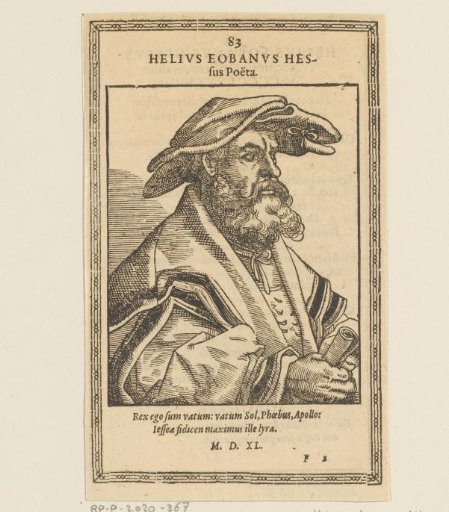 Portrait of Helius Eobanus Hessus
