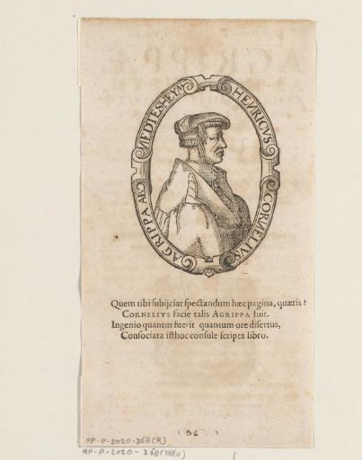 Portrait of Heinrich Cornelius Agrippa von Nettesheim