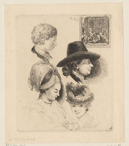 Study Sheet with Portraits of Louis Bernard Coclers and His Family