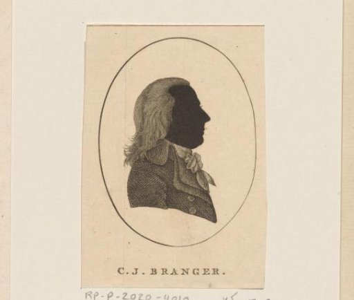 Silhouette portrait of Cornelis Ignatius Branger