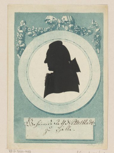 Silhouette portrait of Daniel Nettelbladt