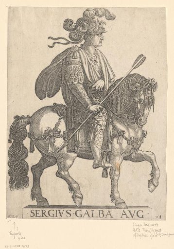 Portrait of Galba, Roman Emperor, on Horseback
