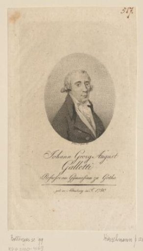 Portrait of Johann Georg August Galletti