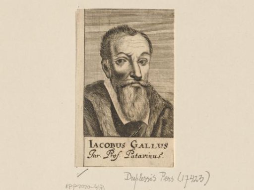Portrait of Jacobus Gallus