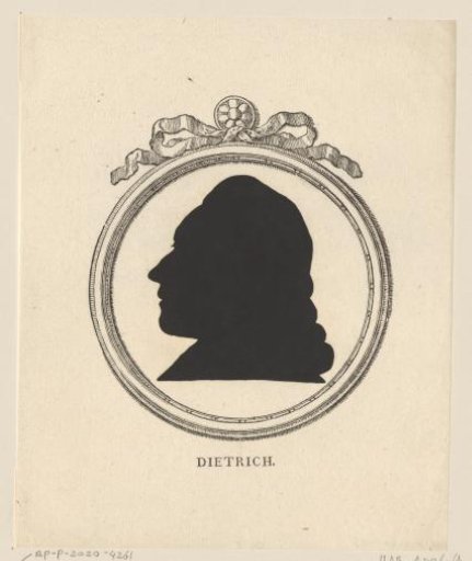 Silhouette portrait of Johann Samuel Diterich