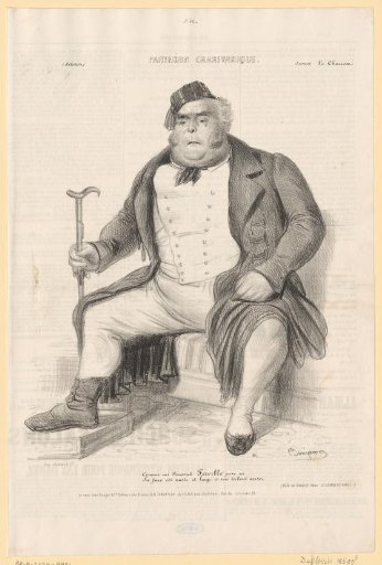 Caricature of Louis Ferville as the General from Le Gamin de Paris