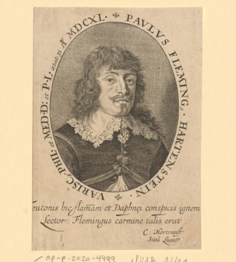 Portrait of Paul Fleming at the age of 31