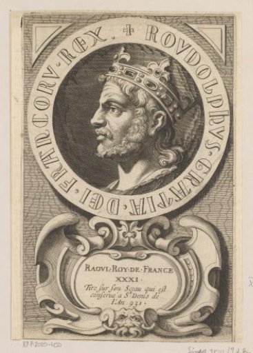 Portrait of Rudolf I, King of West Francia