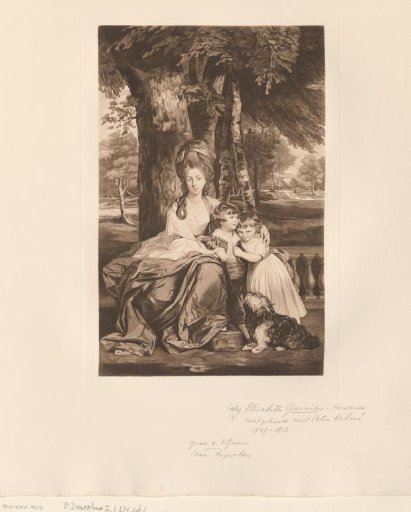 Portrait of Elisabeth Garnier and her two children