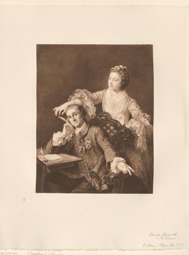 Portrait of David Garrick and his wife Eva Marie Veigel