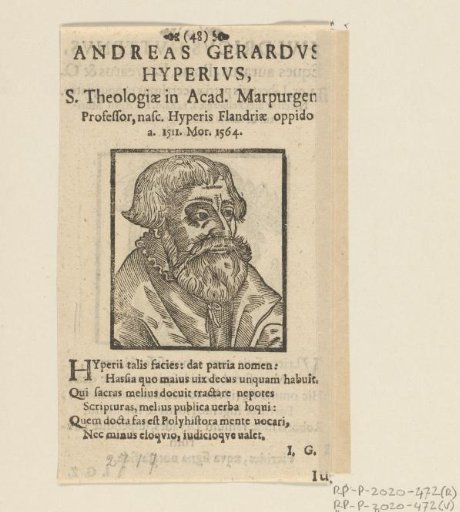 Portrait of Andreas Hyperius