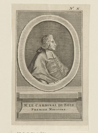 Portrait of the statesman and cardinal Guillaume Dubois
