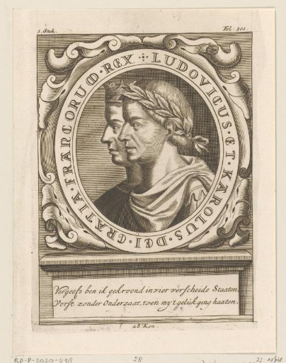 Portraits of King Louis III and Emperor Charles the Fat