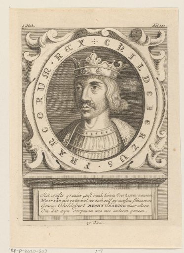 Portrait of Childebert III, King of Austrasia, Burgundy and Neustria