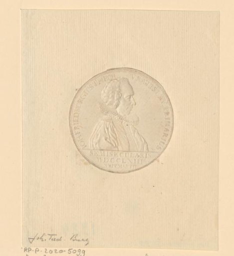 Medal with portrait of Johann Friedrich Burg