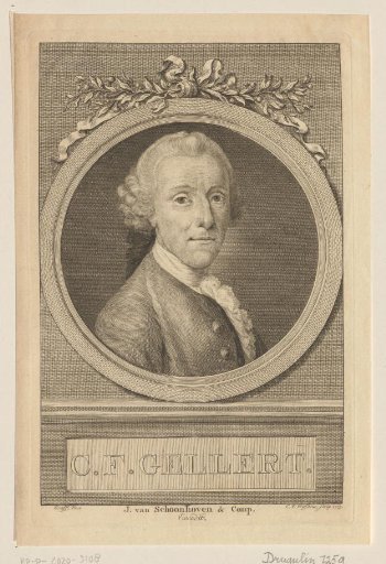 Portrait of Christian Furchtegott Gellert