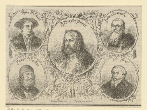 Portrait of Hans Holbein II, Peter Vischer, Albrecht Dürer, Lucas Cranach I and Veit Stoss
