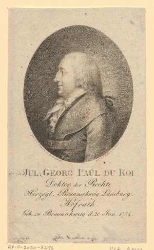 Portrait of Julius Georg Paul Du Roi