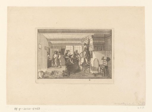 Figures Emptying a Room with a Fireplace