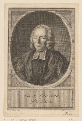 Portrait of Johann Heinrich Samuel Formey at the age of 59