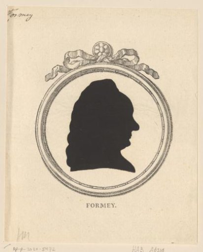 Silhouette portrait of Johann Heinrich Samuel Formey