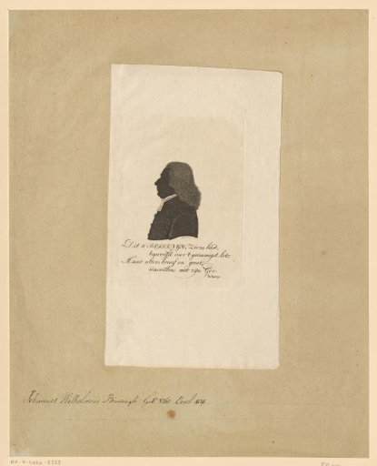 Silhouette portrait of Johannes Wilhelmus Bussingh