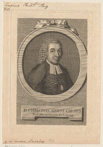 Portrait of Christian August Crusius