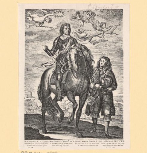 Equestrian portrait of Oliver Cromwell