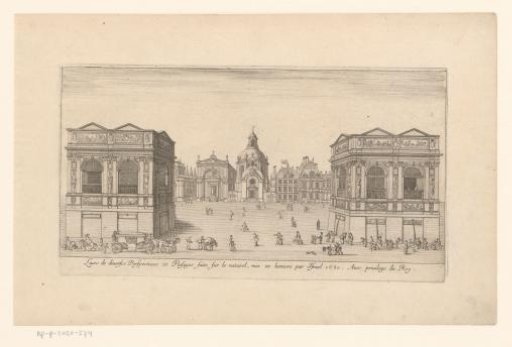 View of the Temple du Marais and Surrounding Buildings in Paris