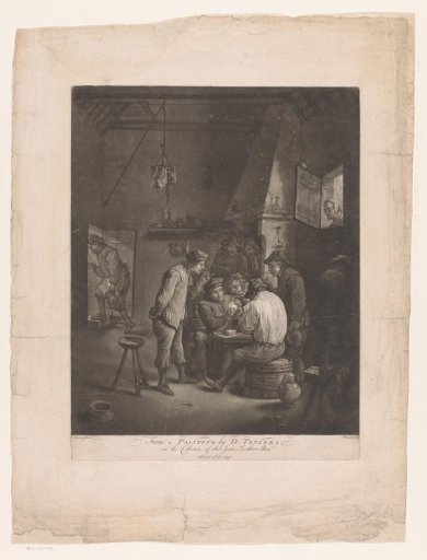 Peasants playing cards in an inn