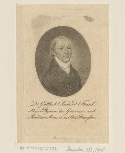 Portrait of Gottlieb Richard Frank
