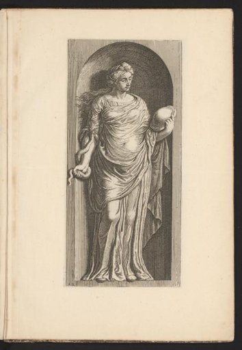 Statue of Prudence (Prudentia) in the Vierschaar of the Town Hall on the Dam