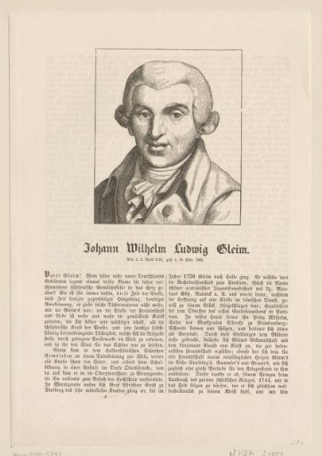 Portrait of Johann Wilhelm Ludwig Gleim